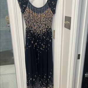 Floral Print Navy Dress